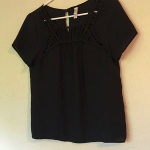 Xhilaration black blouse size small